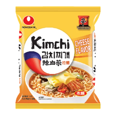 Кимчи Рамен с сырным вкусом (пачка) по 120 г.