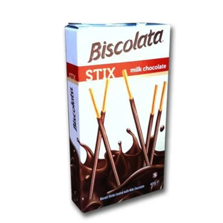 Палочки, Biscolata, покрытые молочным шоколадом, 40 г.