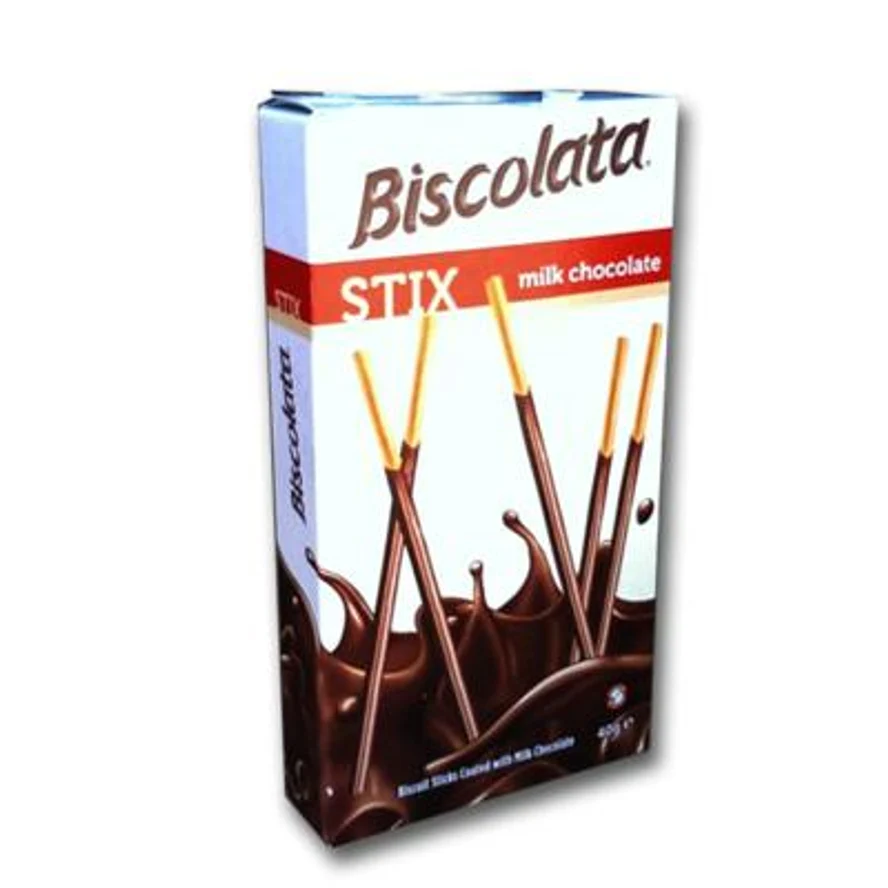 Палочки, Biscolata, покрытые молочным шоколадом, 40 г.