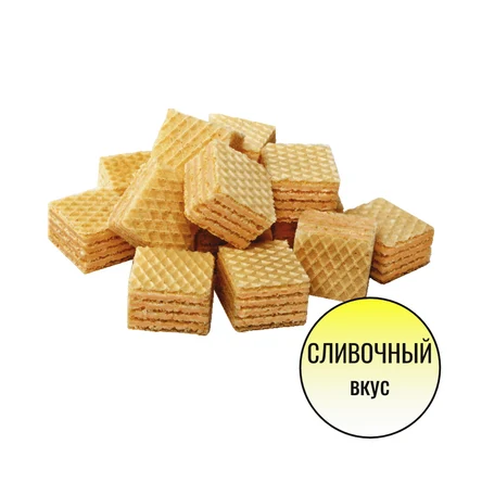 Вафли Pichelli мини "сливочные" без сахара, 0,5 кг.