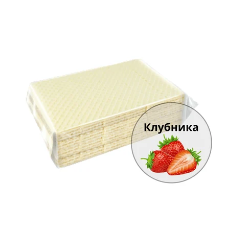 Вафли без сахара с клубникой по 125г