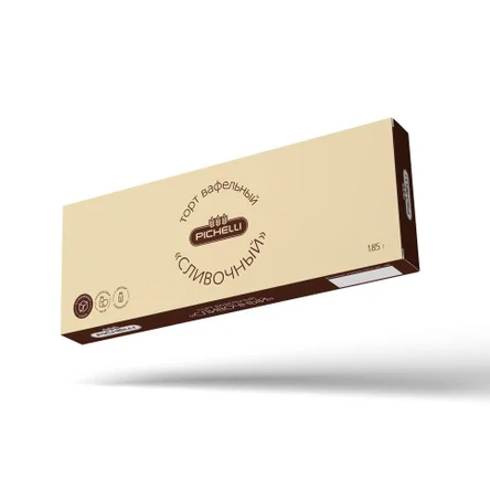 Торт вафельный Pichelli "сливочный" без сахара на сиропе топинамбура, 185 г. * 18 шт.