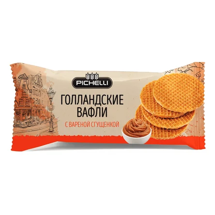 Вафли Pichelli Голландские "варёная сгущёнка", 150г.