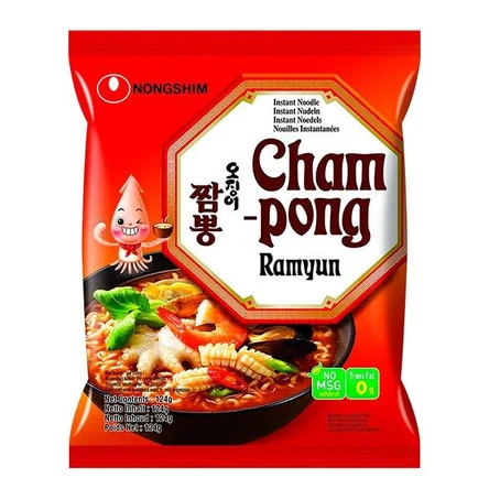 Чампонг Рамен с морепродуктами (пачка) по 124 г.