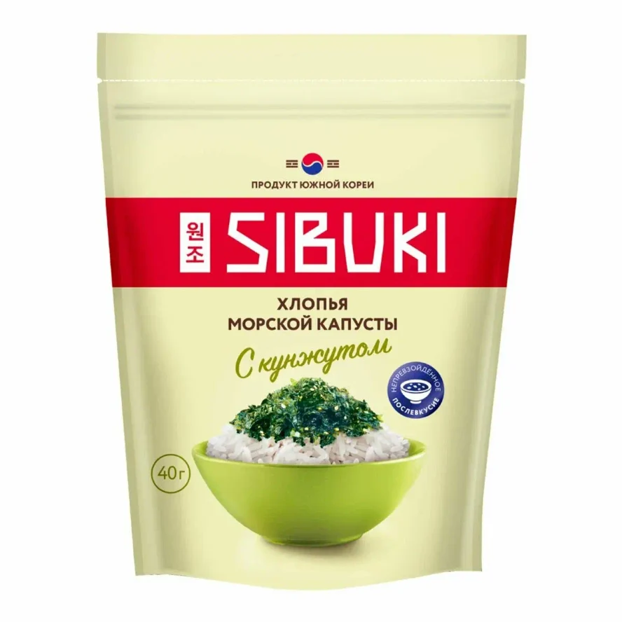 Хлопья морской капусты с кунжутом по 40 г.