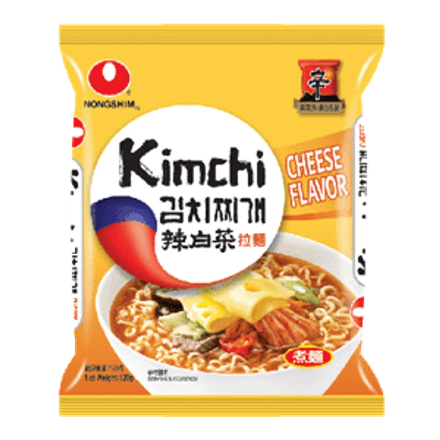 Кимчи Рамен с сырным вкусом (пачка) по 120 г.